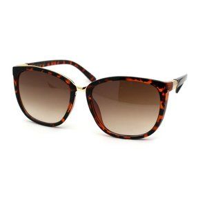 Womens Retro Chic Leopard Sunglasses (Tortoise)